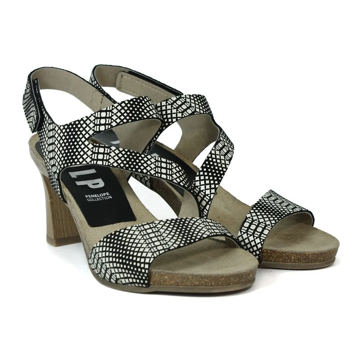 SANDALIAS BIO DE PIEL CON TACÓN NEGRAS  CAIRO