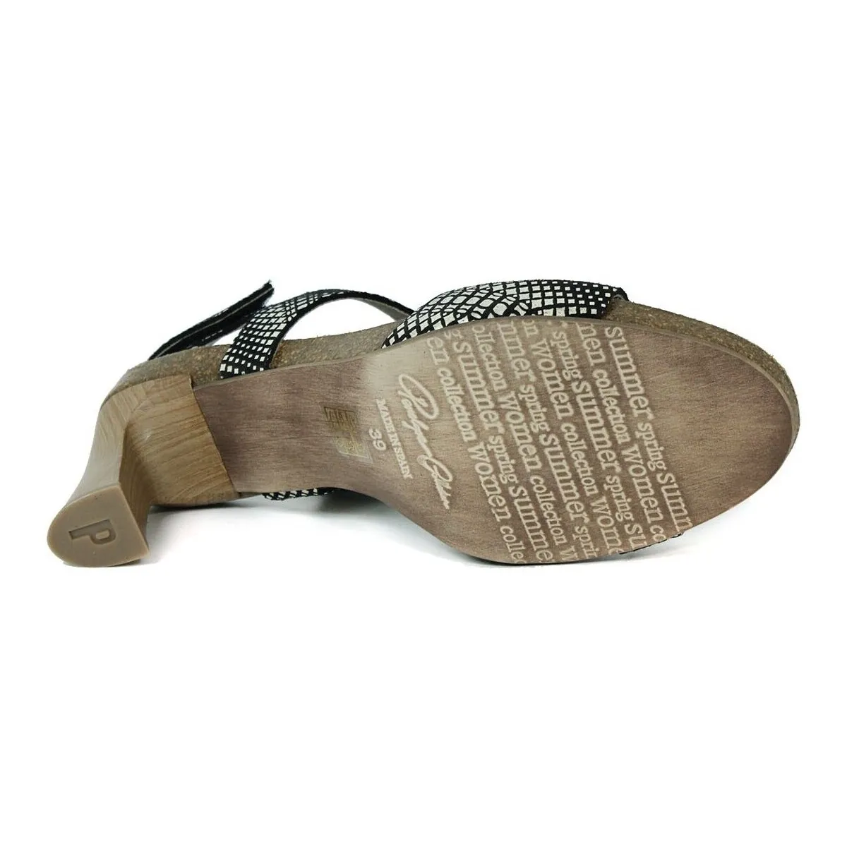 SANDALIAS BIO DE PIEL CON TACÓN NEGRAS  CAIRO