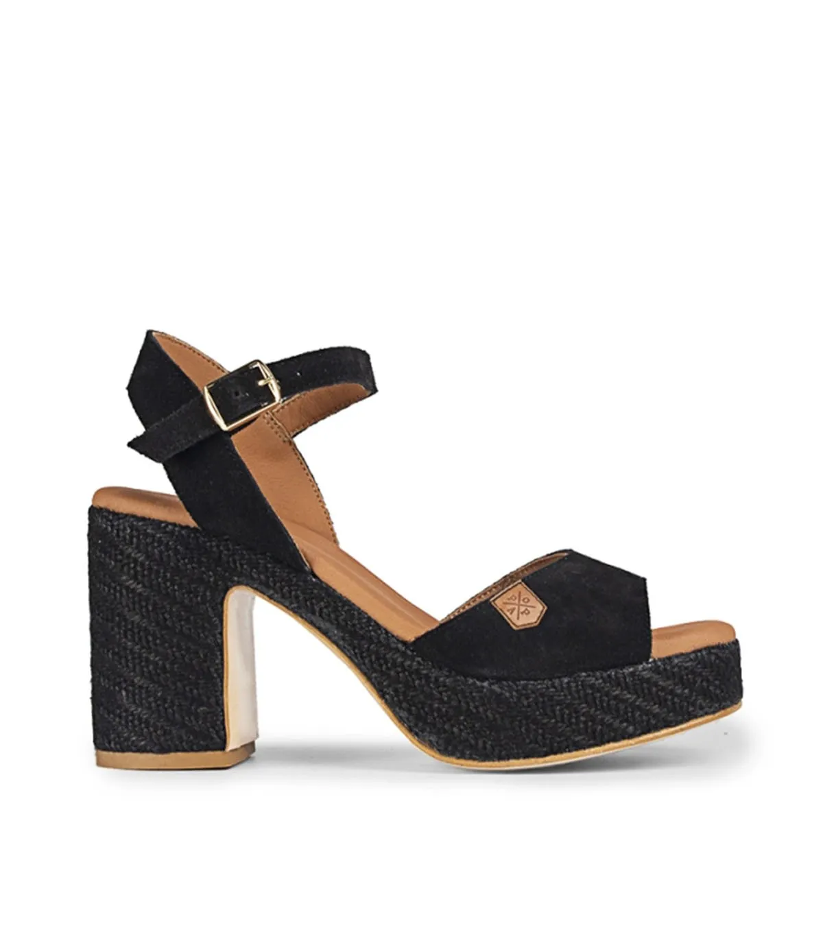 SANDALIAS DE TACÓN ALTO POPA MARSELLA SERRAJE NEGRO
