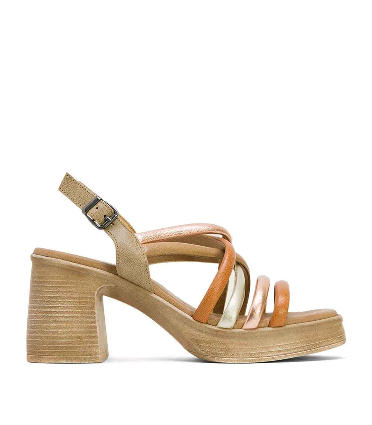 SANDALIAS DE TACÓN PORRONET IDRA 3051 ARENA