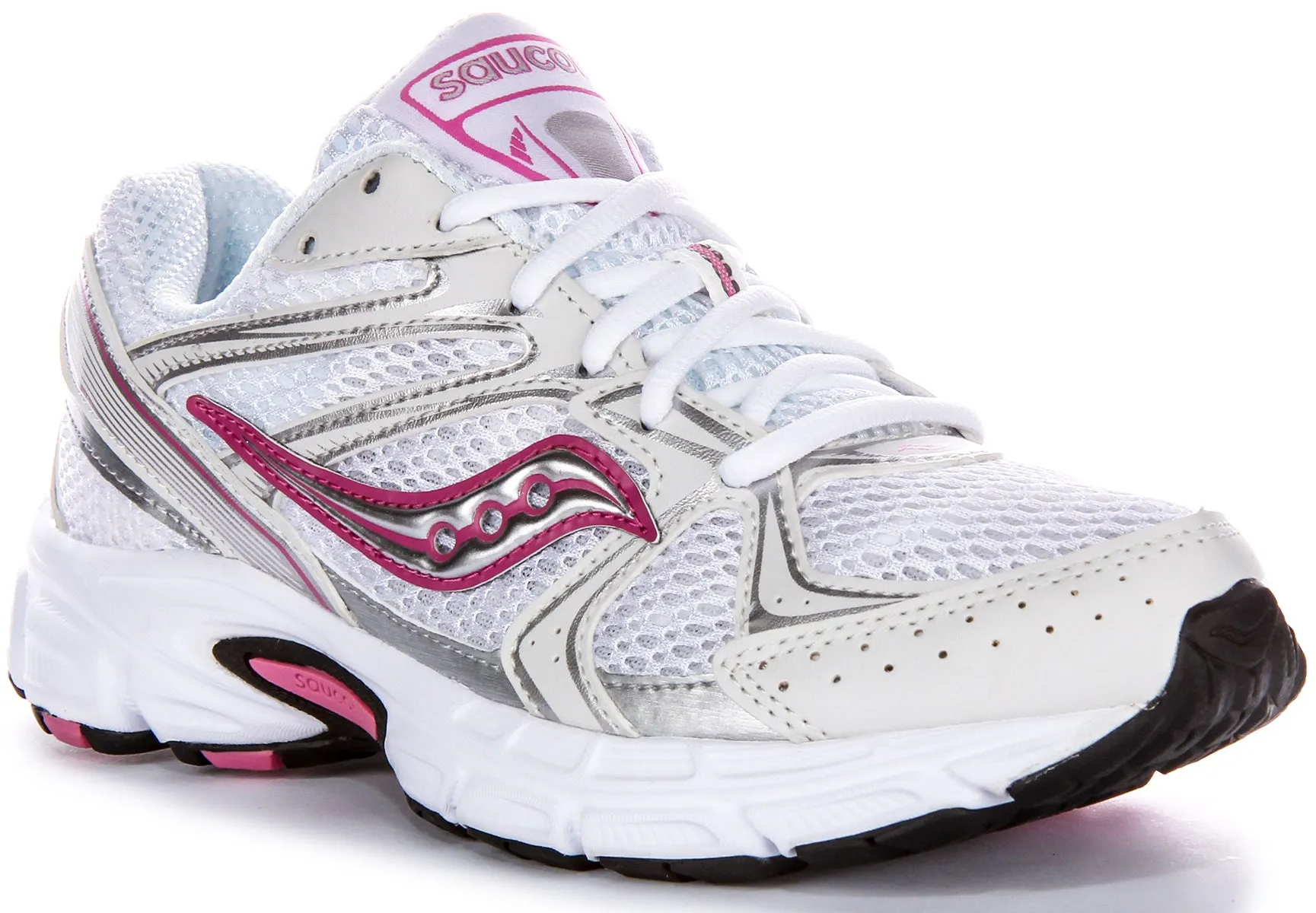 Saucony Ride Millennium Iconic Metalic Details Y2K Tr Zapatillas De Malla Para Mujer En Blanco Rosa