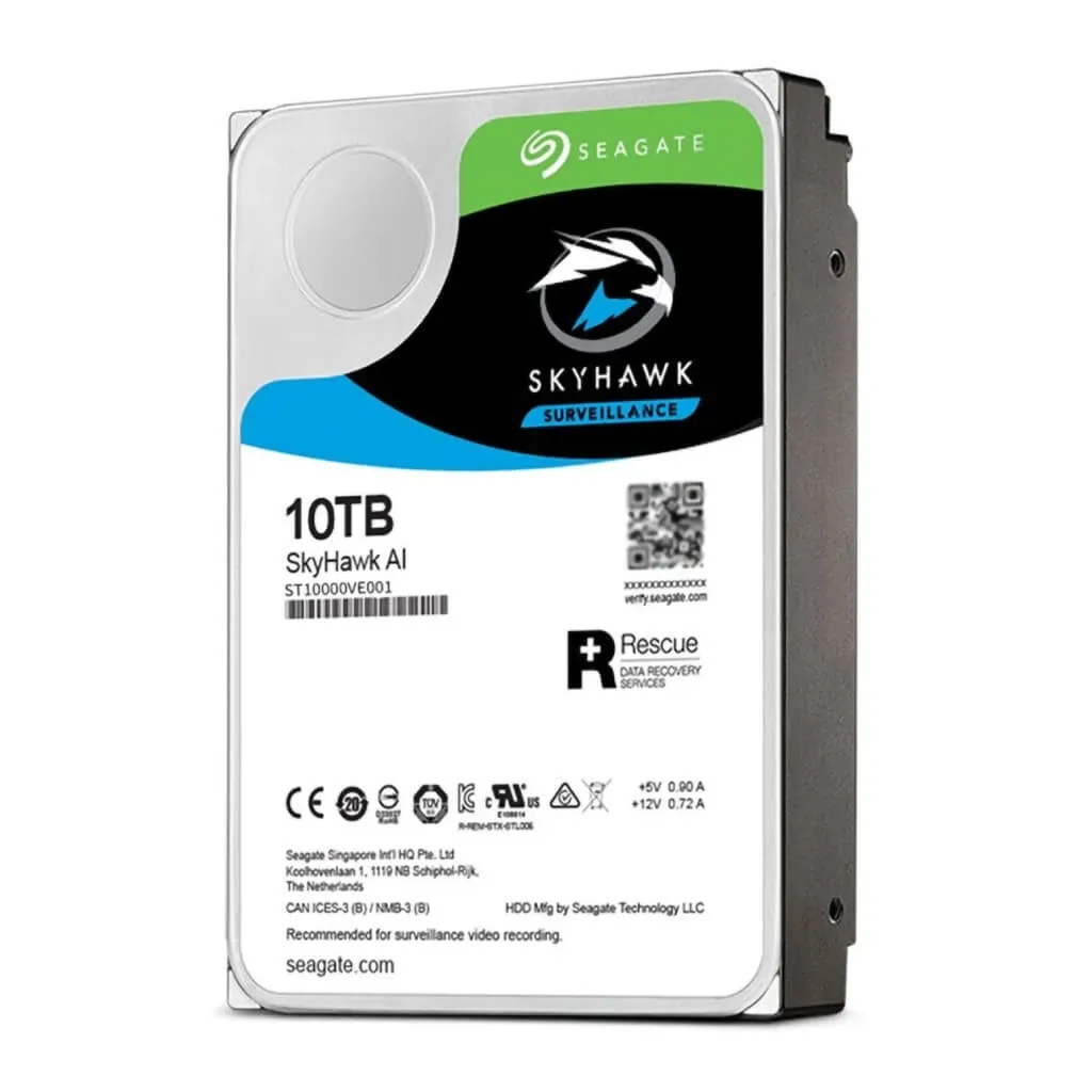 Seagate Disco Duro Interno 10TB SkyHawk AI, ST10000VE001