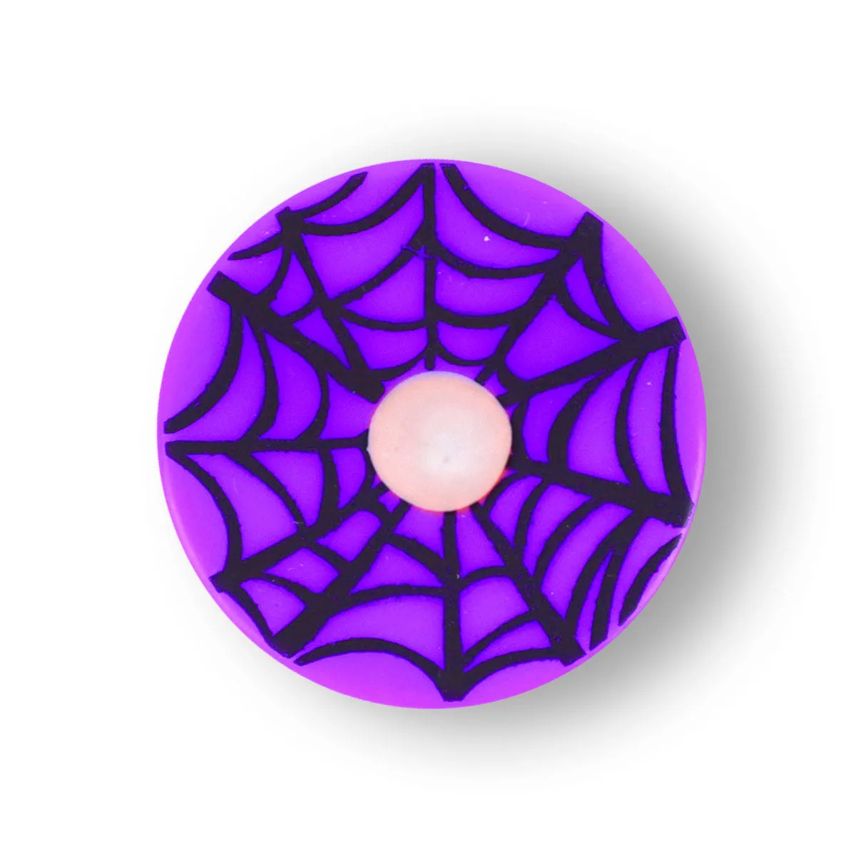 Set de 2 Velas color Morado con Estampado de Telaraa