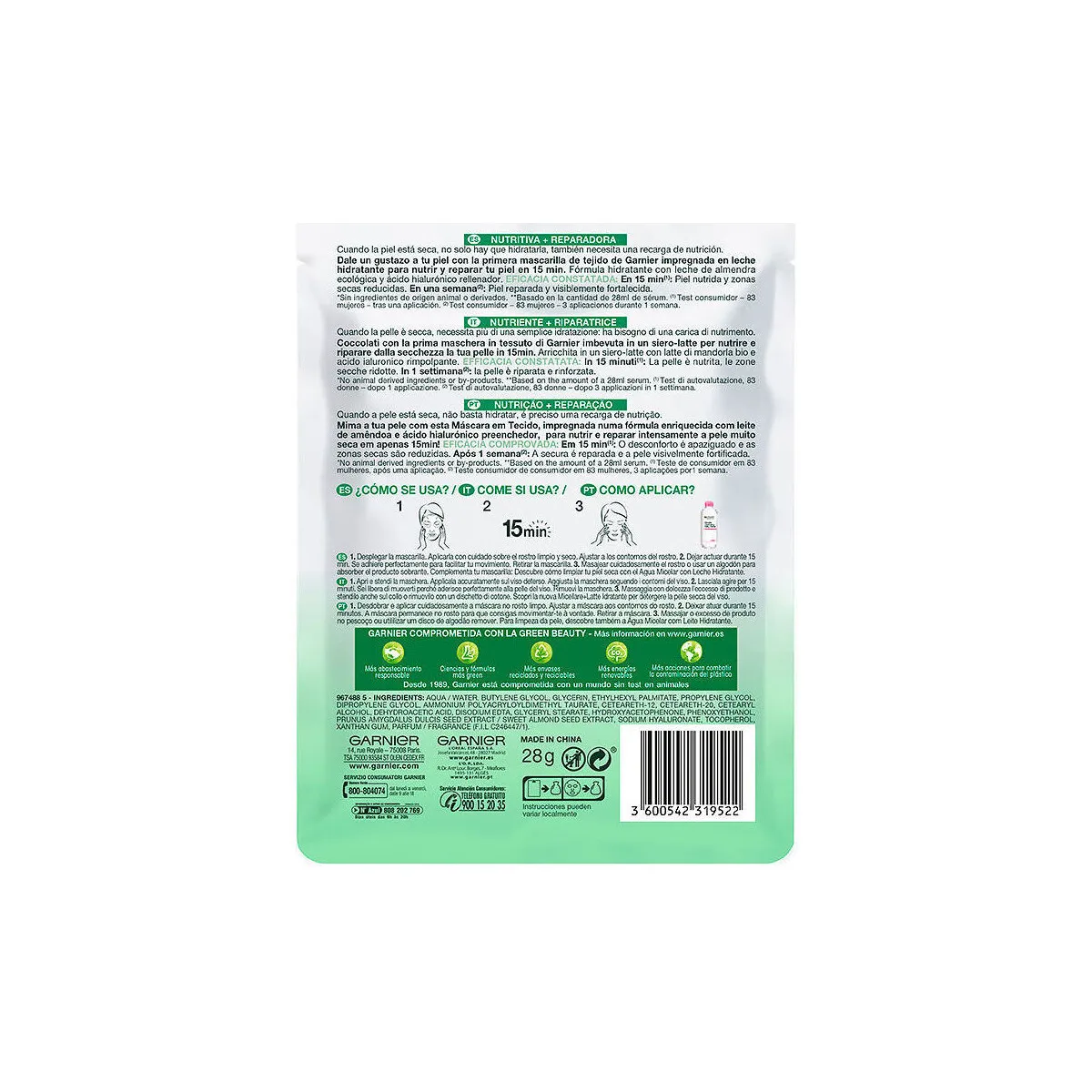 Skinactive Nutri Bomb Mask Facial Nutritiva Reparadora
