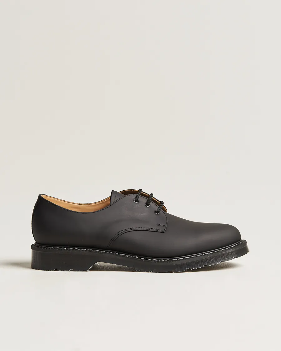Solovair 3 Eye Gibson Shoe Black Greasy