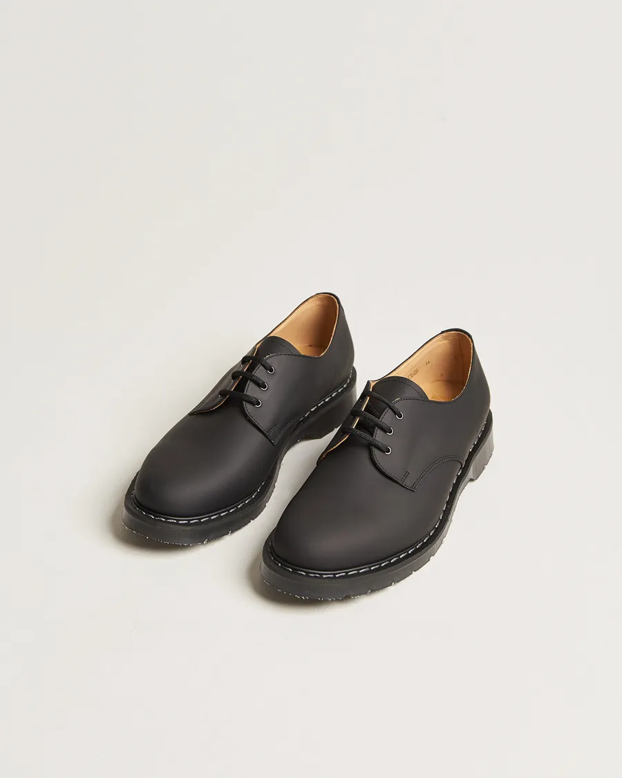 Solovair 3 Eye Gibson Shoe Black Greasy