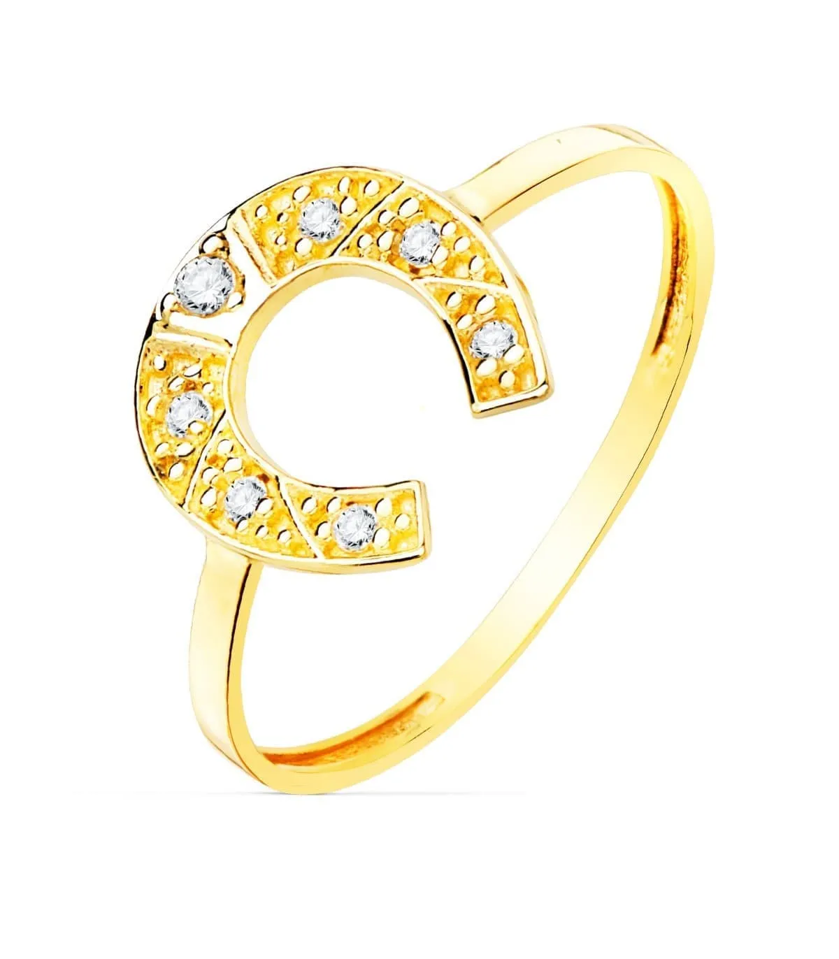 Sortija mujer oro amarillo 18K Herradura