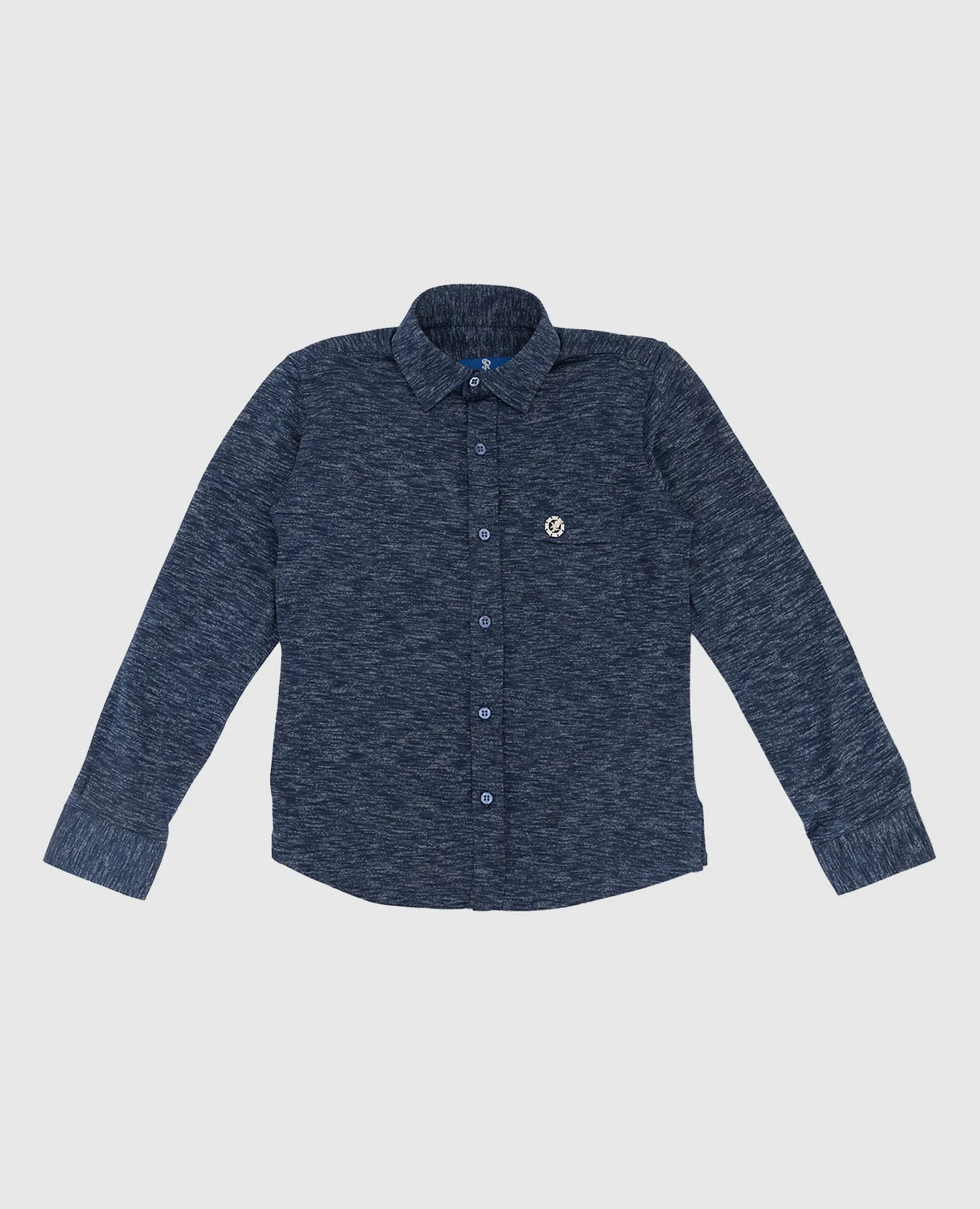 Stefano Ricci Children's blue shirt in a pattern