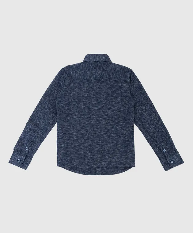 Stefano Ricci Children's blue shirt in a pattern