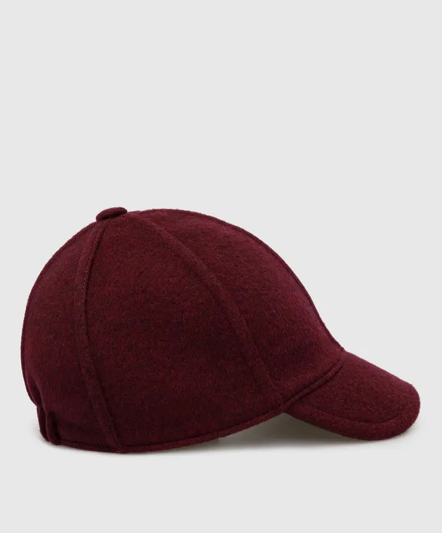 Stefano Ricci Children's burgundy cashmere cap