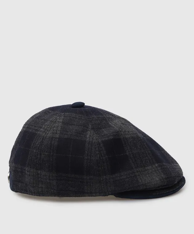 Stefano Ricci Children's plaid wool cap