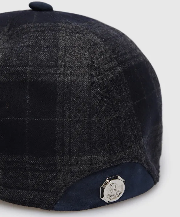 Stefano Ricci Children's plaid wool cap