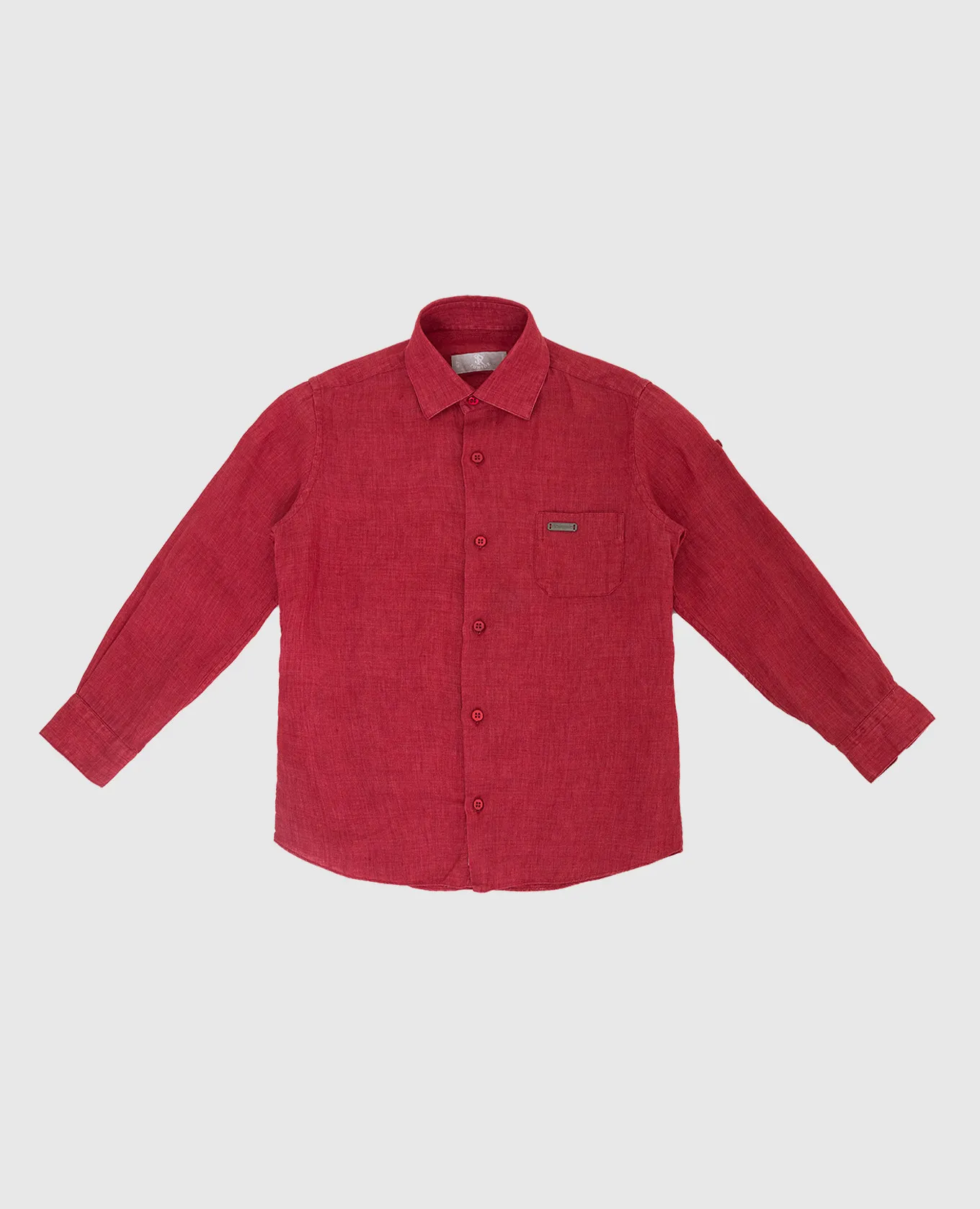 Stefano Ricci Children's red linen shirt