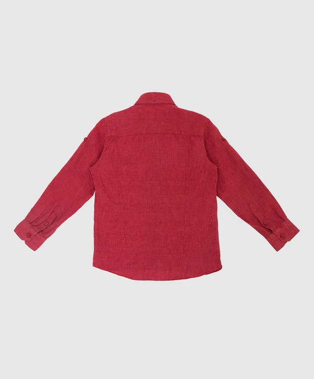 Stefano Ricci Children's red linen shirt