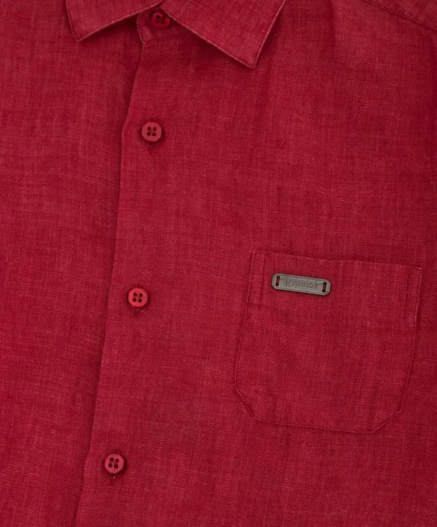 Stefano Ricci Children's red linen shirt