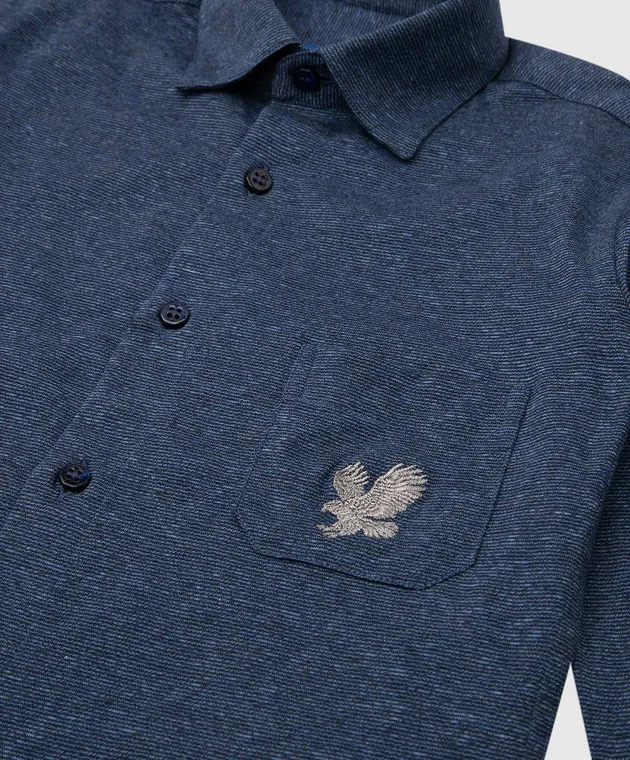 Stefano Ricci Children's shirt with an emblem