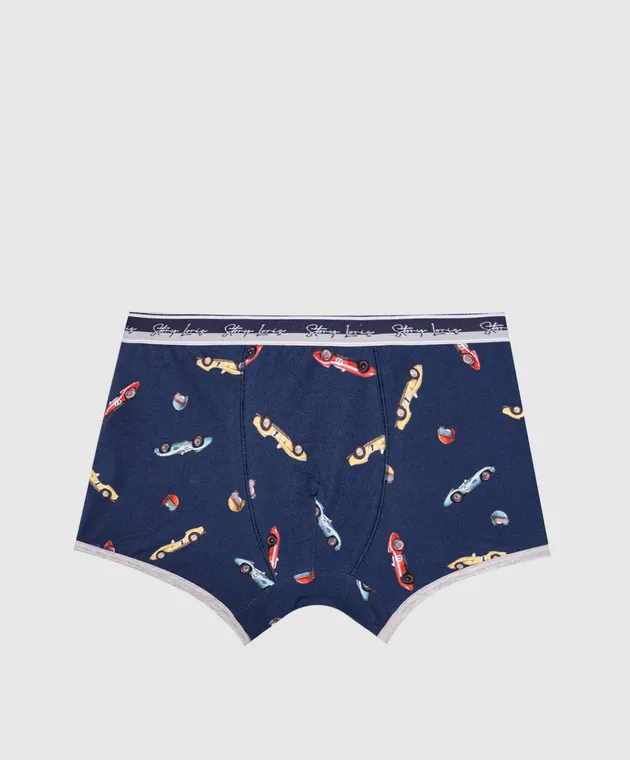 Story Loris Children's blue boxer briefs in a print