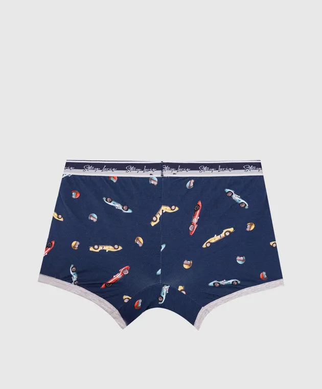 Story Loris Children's blue boxer briefs in a print