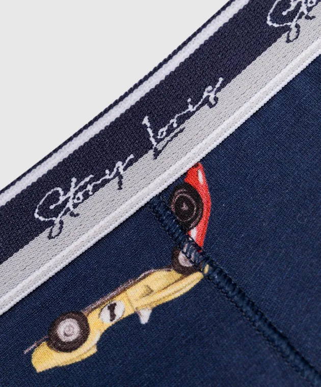 Story Loris Children's blue boxer briefs in a print