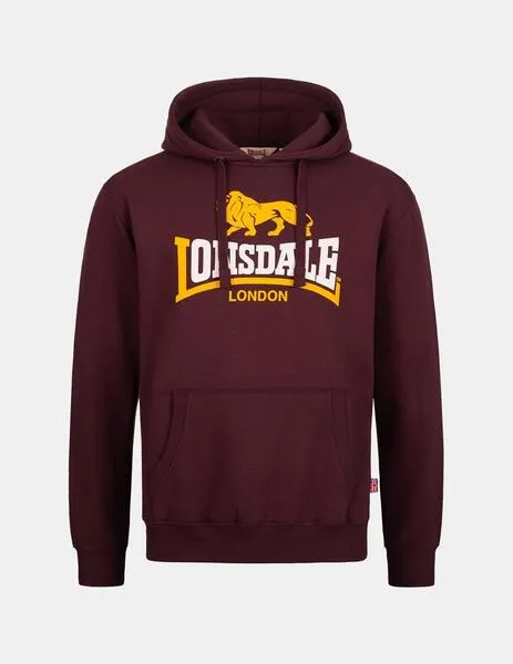 SUDADERA CAPUCHA LONSDALE THURNING  OXBLOOD