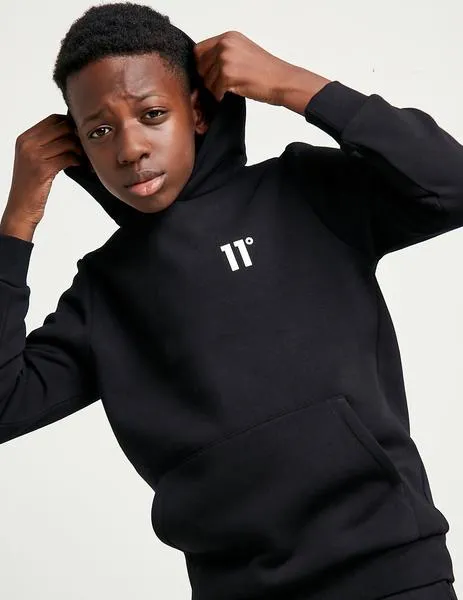 SUDADERA ELEVEN DEGREES CAPUCHA JR CORE SMALL LOGO  BLACK
