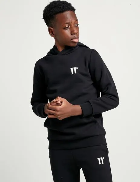 SUDADERA ELEVEN DEGREES CAPUCHA JR CORE SMALL LOGO  BLACK