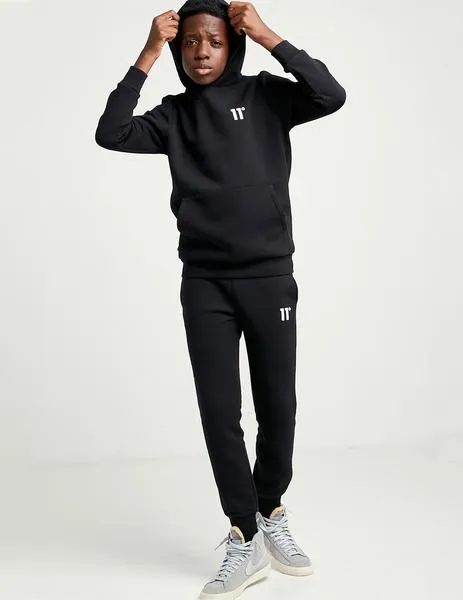 SUDADERA ELEVEN DEGREES CAPUCHA JR CORE SMALL LOGO  BLACK