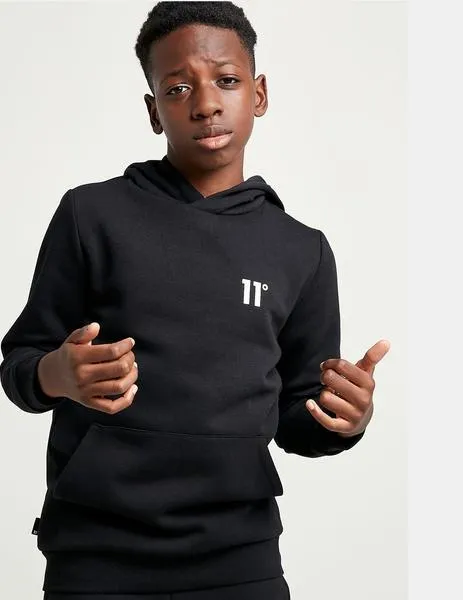 SUDADERA ELEVEN DEGREES CAPUCHA JR CORE SMALL LOGO  BLACK