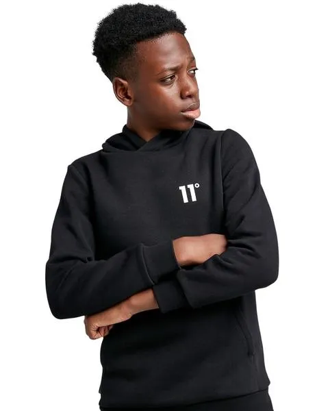 SUDADERA ELEVEN DEGREES CAPUCHA JR CORE SMALL LOGO  BLACK