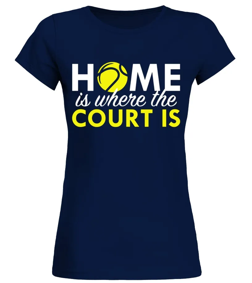 Tennis ball racket Ace sports team player mom dad tenis T shirt Camiseta cuello redondo Mujer