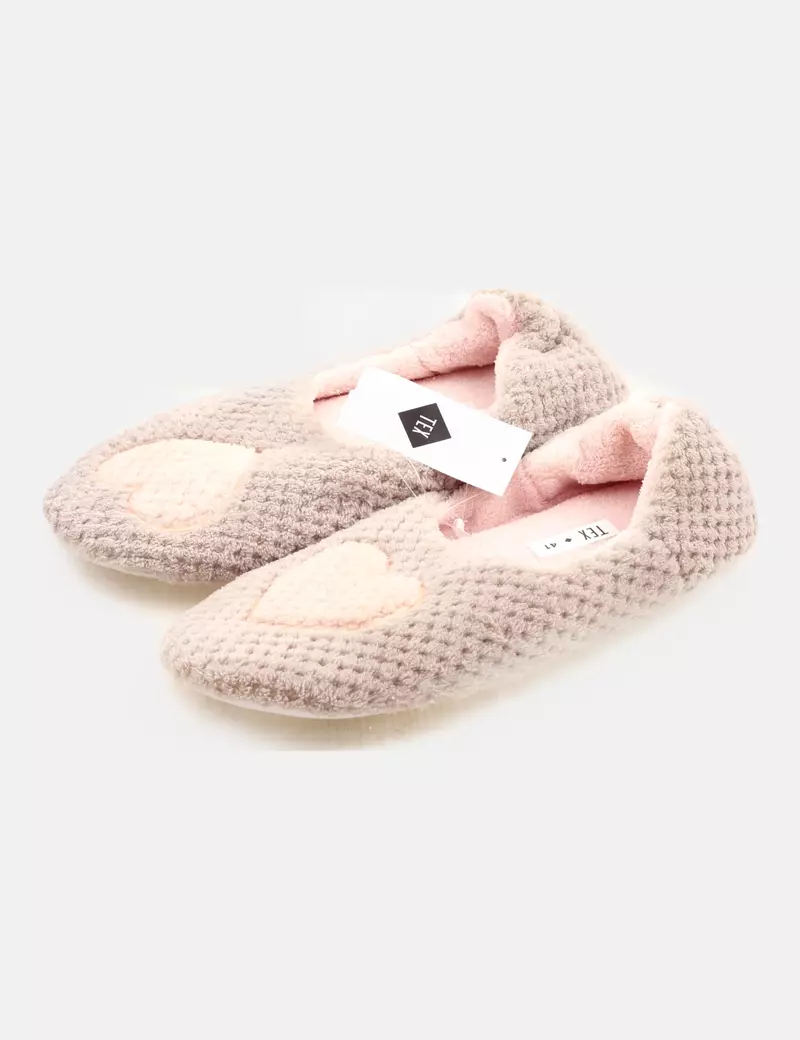 Tex Zapatillas de casa gris dibujo