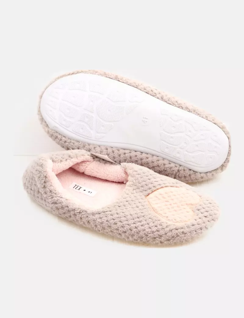 Tex Zapatillas de casa gris dibujo