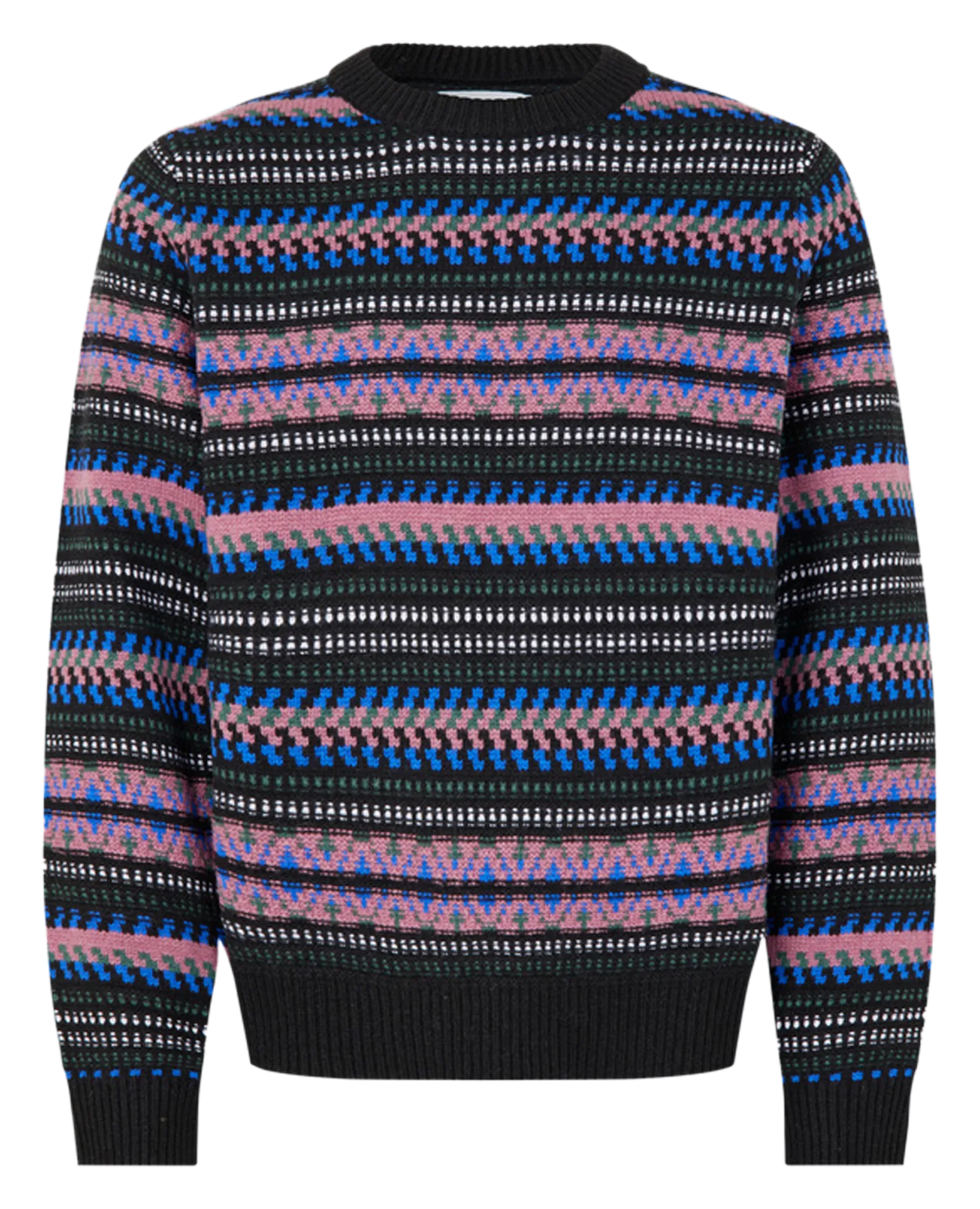 TIAGO  JERSEY DE JACQUARD DE MEZCLA DE LANA CON CUELLO REDONDO EN ROSA