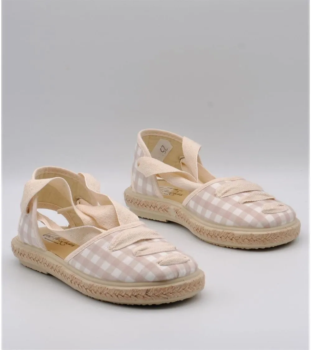VALENCIANAS NIÑA VULPEQUES BEIGE CUADROS VICHY
