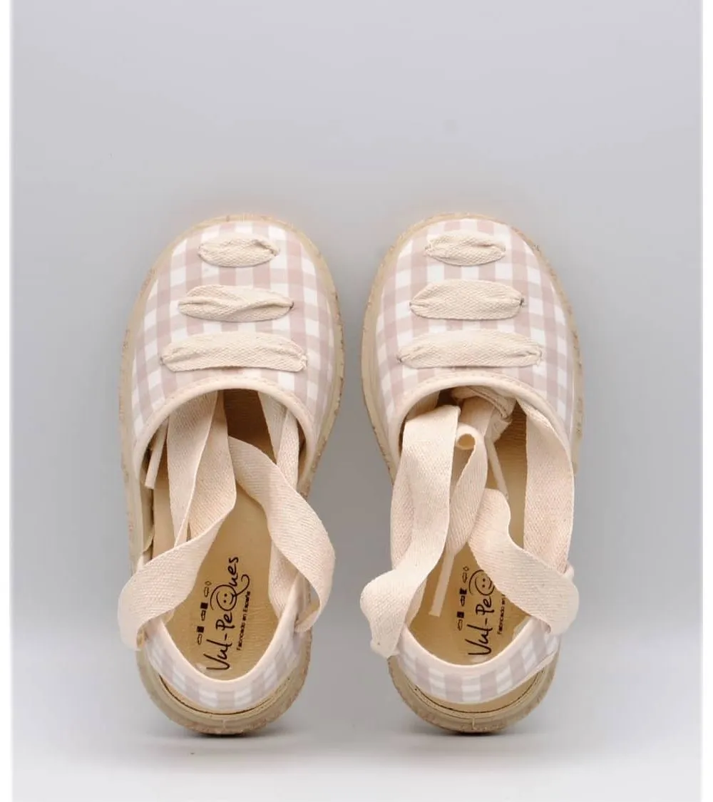 VALENCIANAS NIÑA VULPEQUES BEIGE CUADROS VICHY
