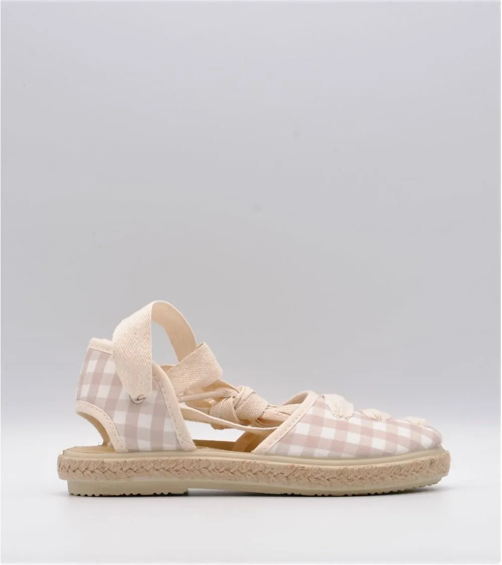 VALENCIANAS NIÑA VULPEQUES BEIGE CUADROS VICHY