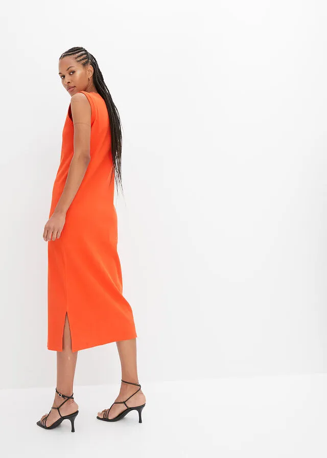 Vestido de punto naranja sanguina