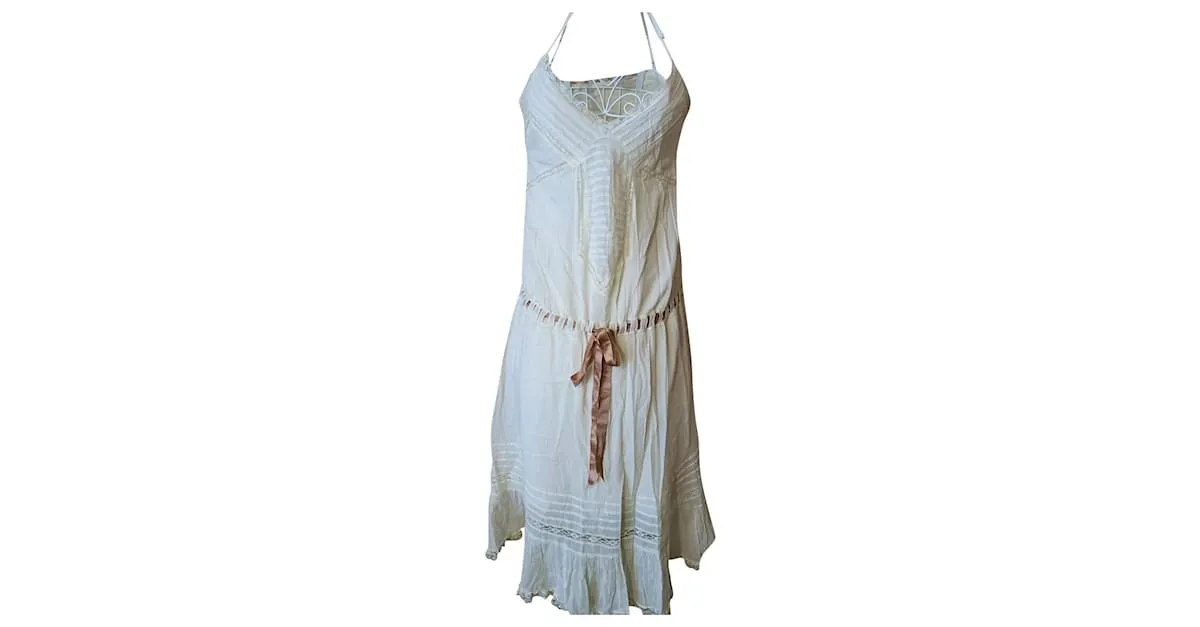 Vestido largo maje Beige 