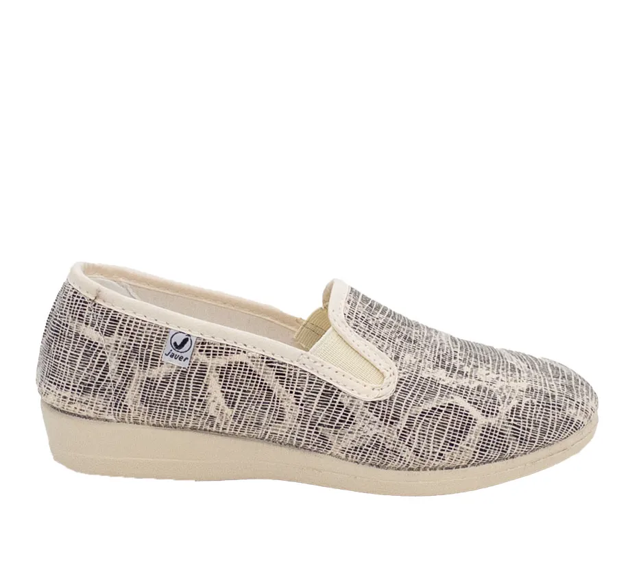 ZAPATILLA CANO CONFORT 2332 ELASTICOS FRESCO Y CÓMODO PARA MUJER NATURAL 28385