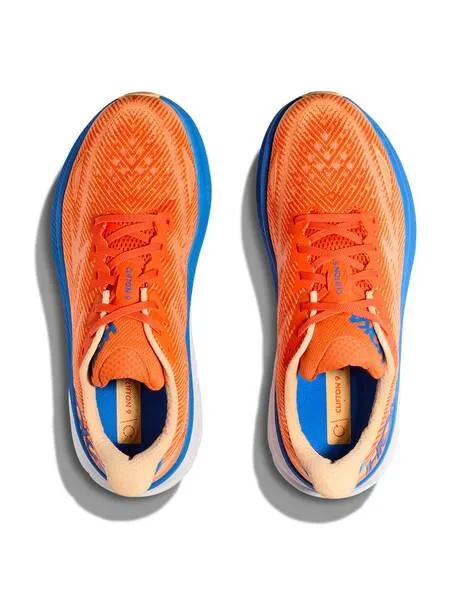 ZAPATILLA RUNNING HOMBRE CLIFTON 9, NARANJAAZULON