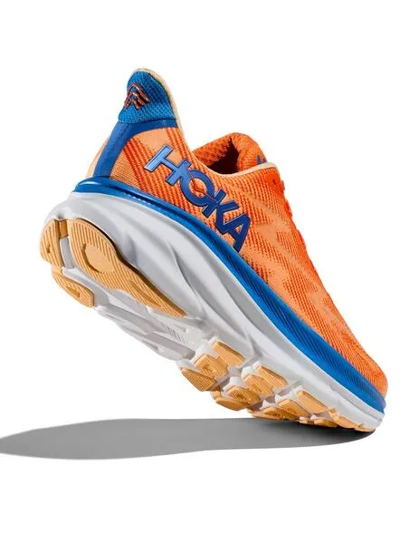 ZAPATILLA RUNNING HOMBRE CLIFTON 9, NARANJAAZULON
