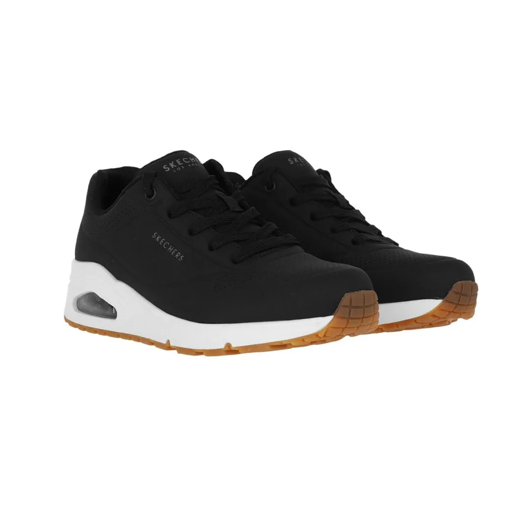 Zapatilla Skechers Wmns Street Uno – Stand On Air Black/White