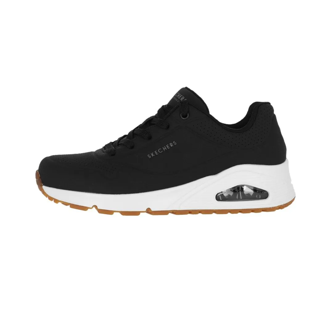 Zapatilla Skechers Wmns Street Uno – Stand On Air Black/White