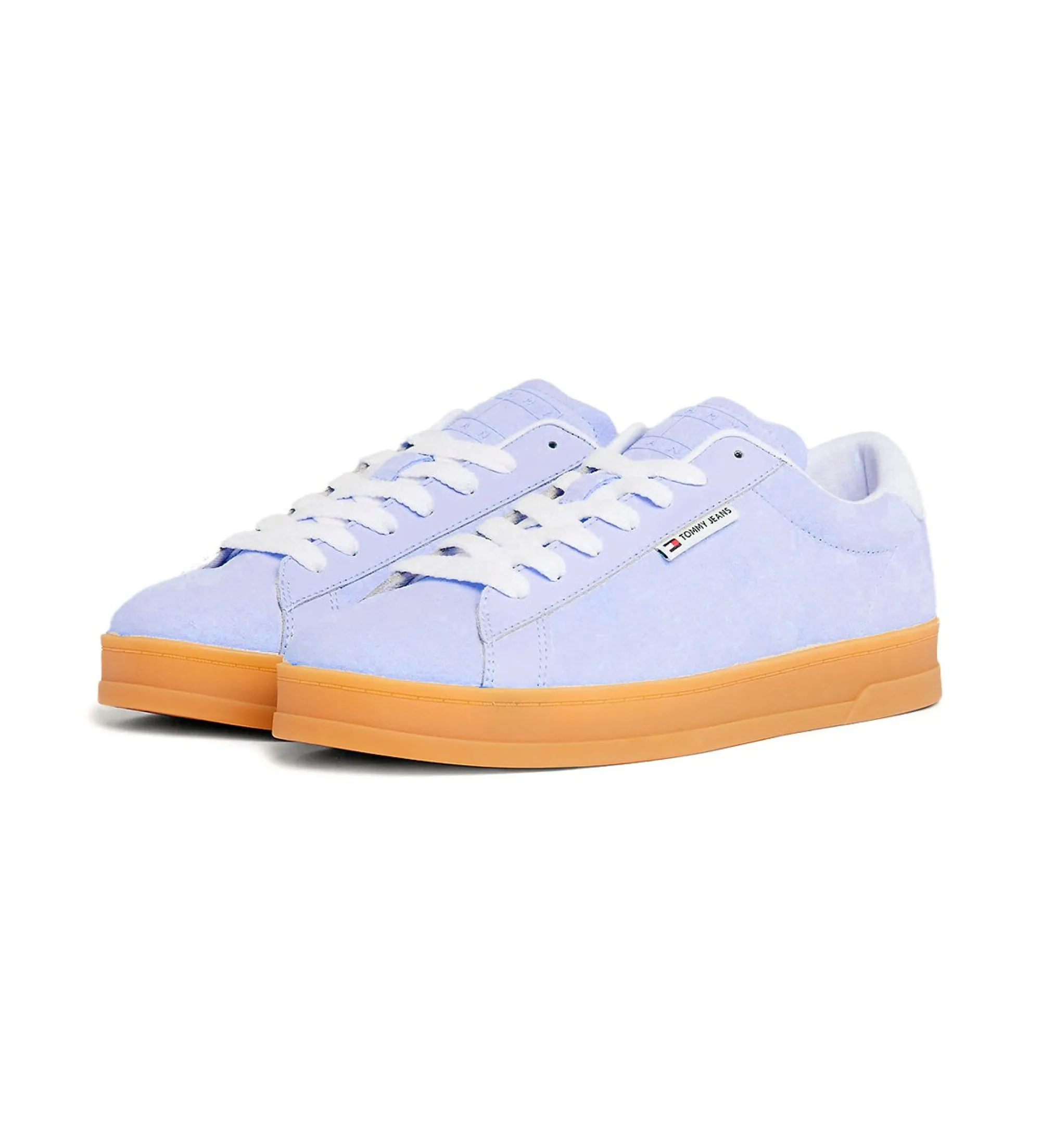 Zapatillas bajas de ante con logo lila