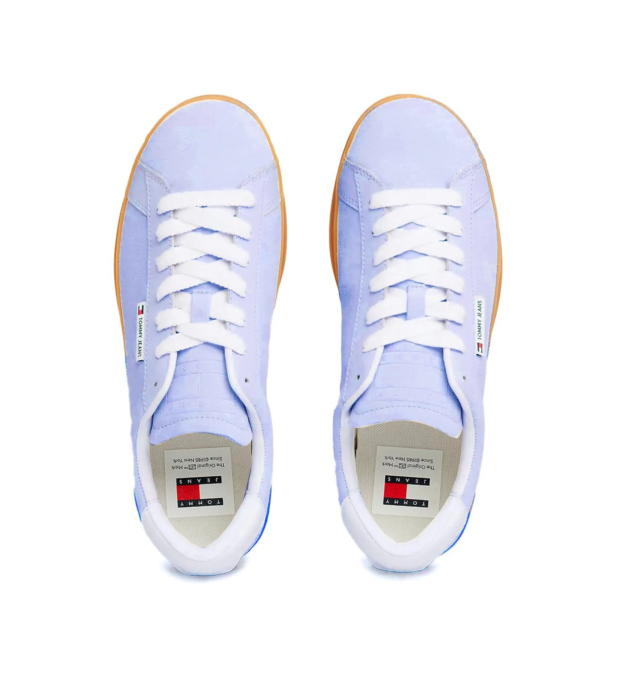 Zapatillas bajas de ante con logo lila