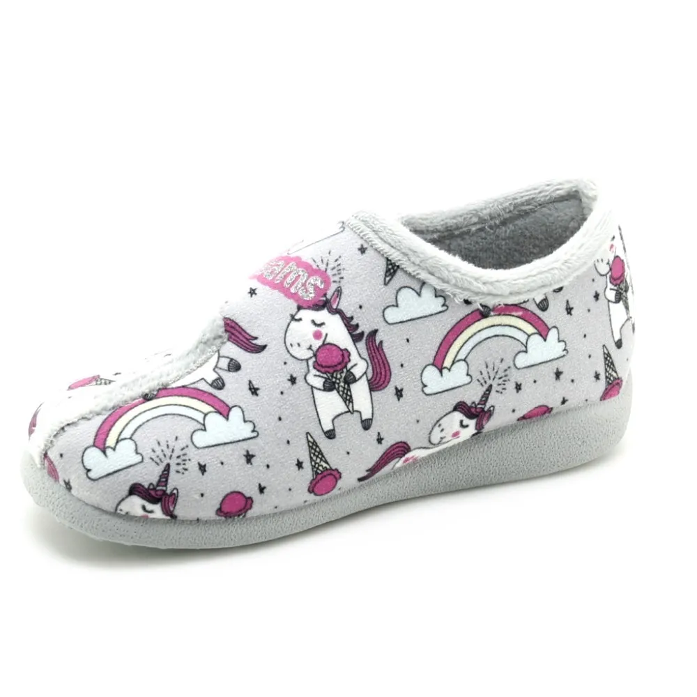 Zapatillas casa Garzón Arcoiris Gris