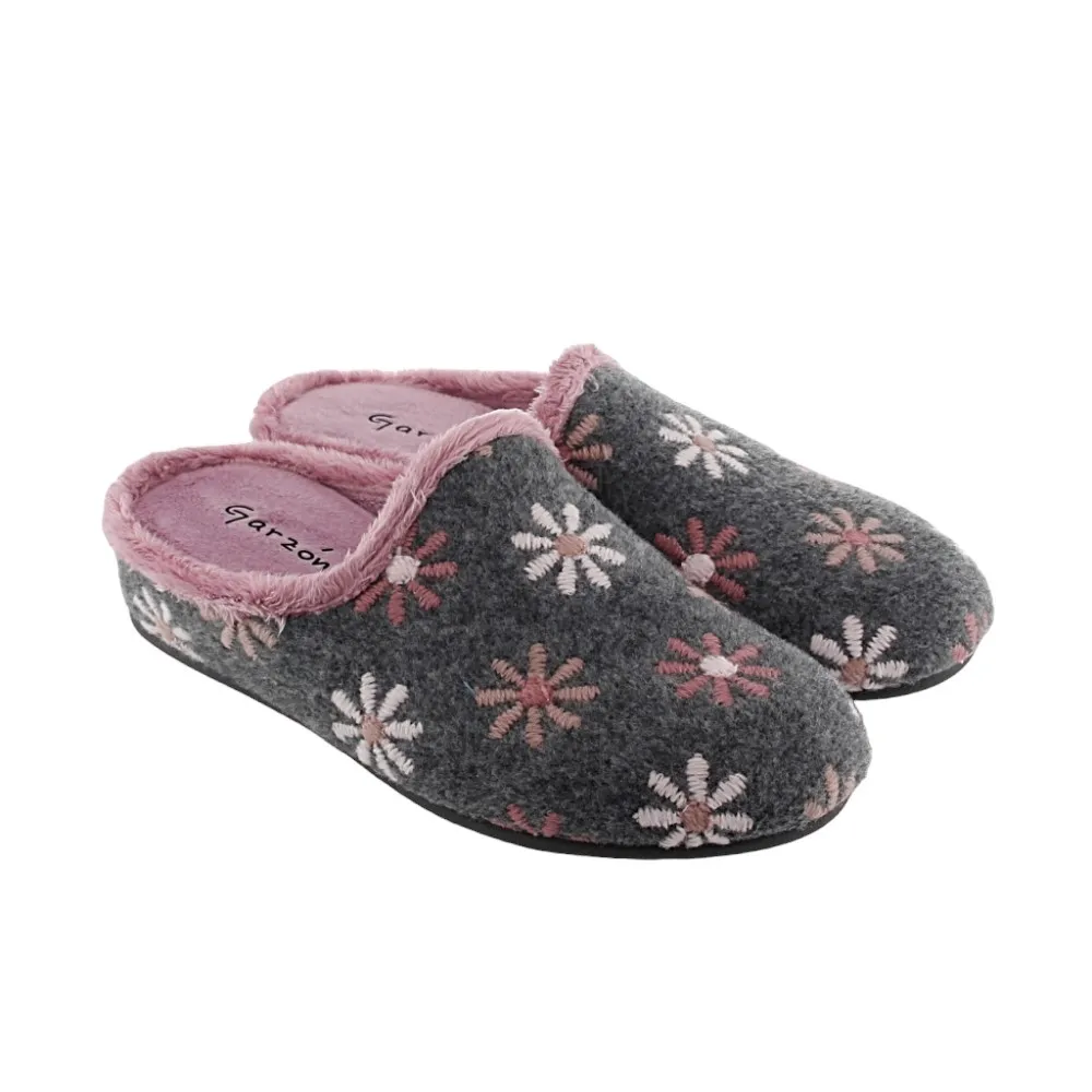 Zapatillas de casa Garzón Fiore Gris