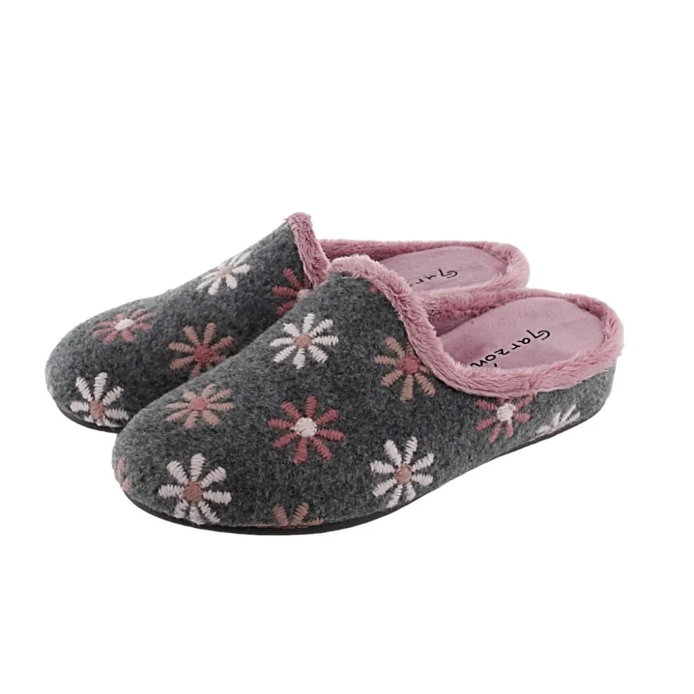 Zapatillas de casa Garzón Fiore Gris