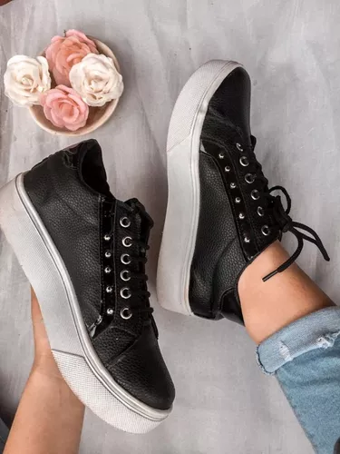 ZAPATILLAS DE DAMA BAJAS MODA URBANA LIVIANA COMODA  ART100