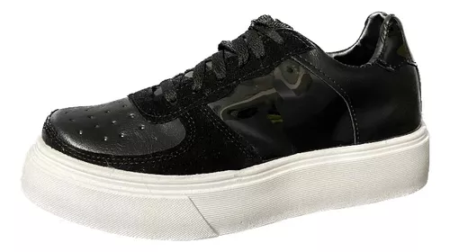 ZAPATILLAS DE MUJER BAJAS SNEAKERS CUERO VEGANO MODA ART160